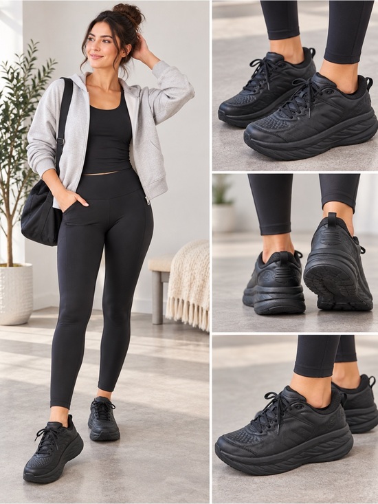 Hoka One One Shoes - Hoka One One Bondi Women’s Size 11 All-Black Cushioned Walking Sneakers